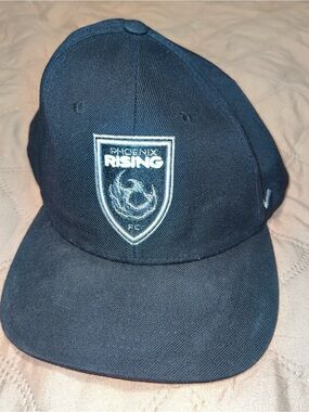 Zephyr Navy Blue Phoenix Rising Embroidered Snapback Hat